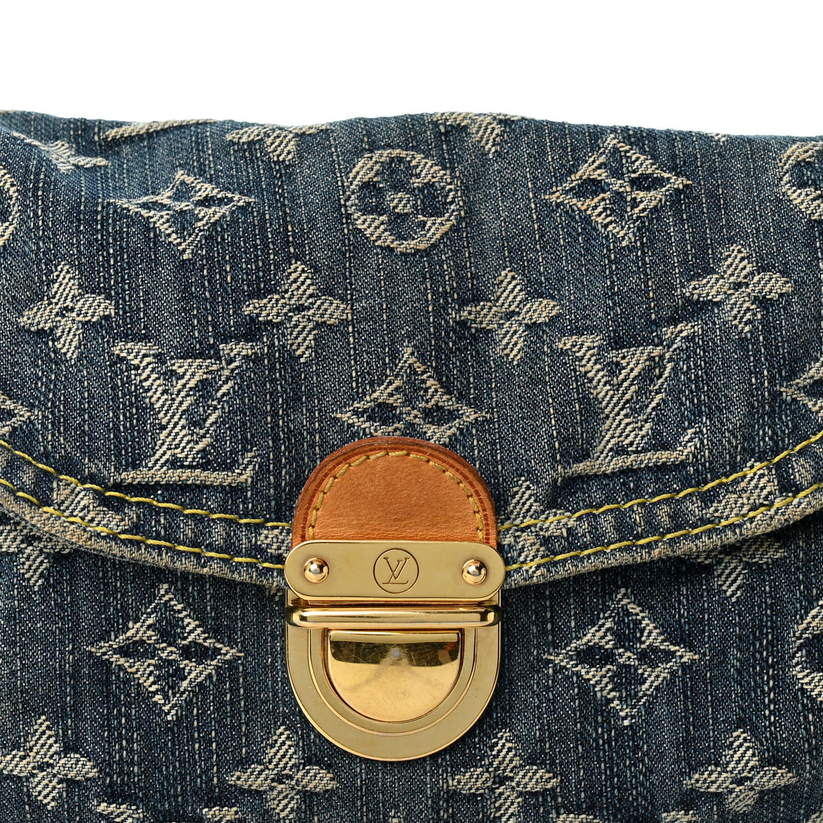 Monogram Denim Mini Pleaty Blue