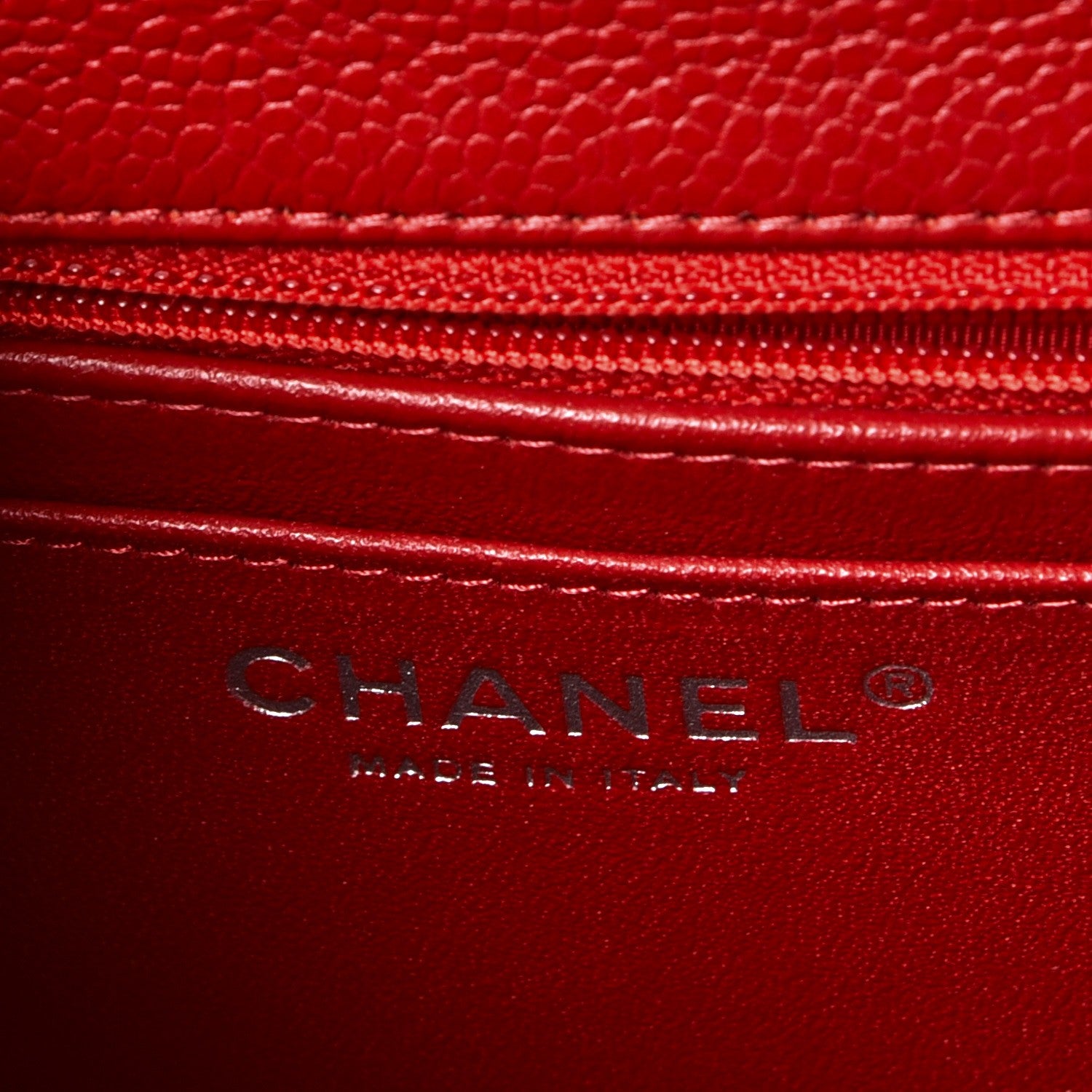 Chanel Caviar Quilted Mini Square Flap Dark Red 6 of 8
