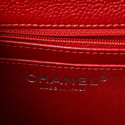 Chanel Caviar Quilted Mini Square Flap Dark Red 6 of 8