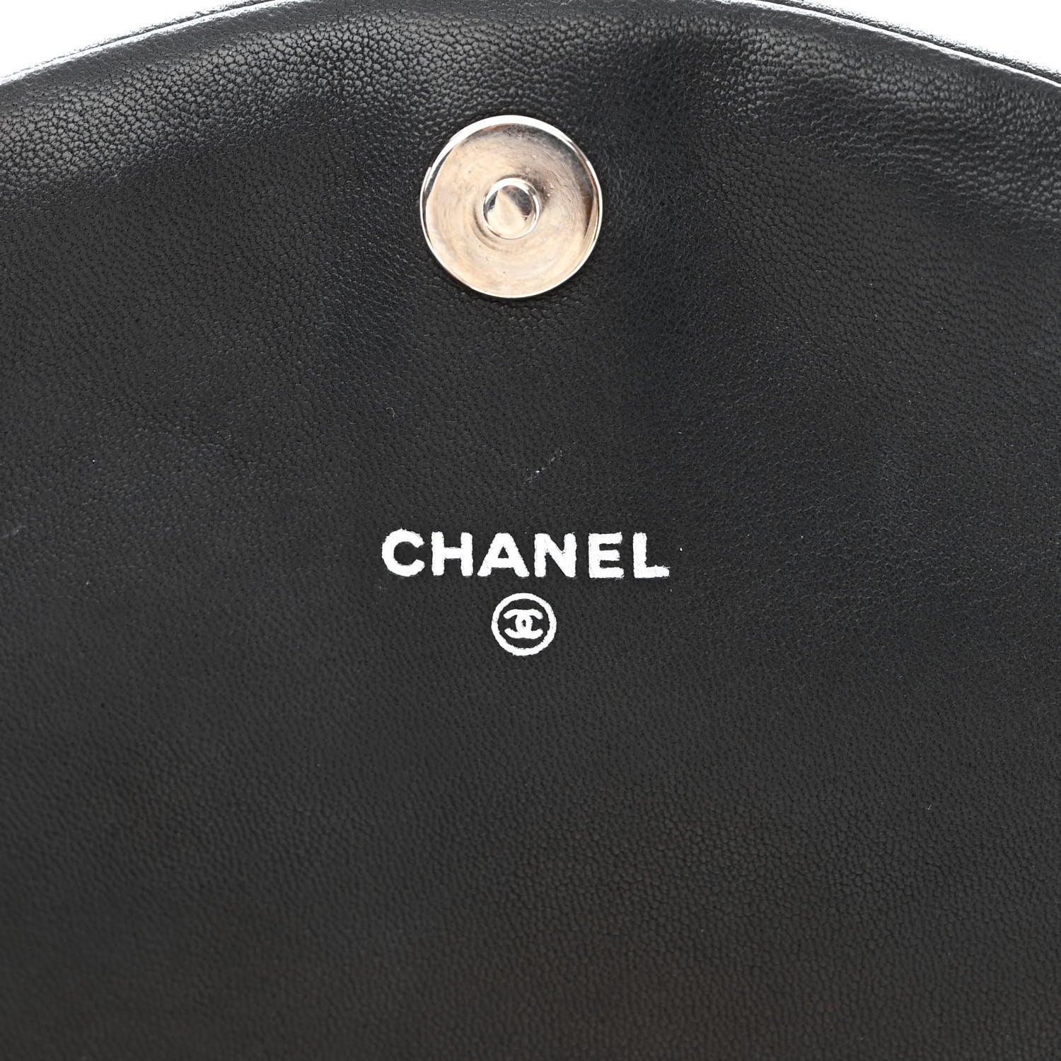 Chanel Lambskin Half Moon Wallet On Chain WOC Black 6 of 11