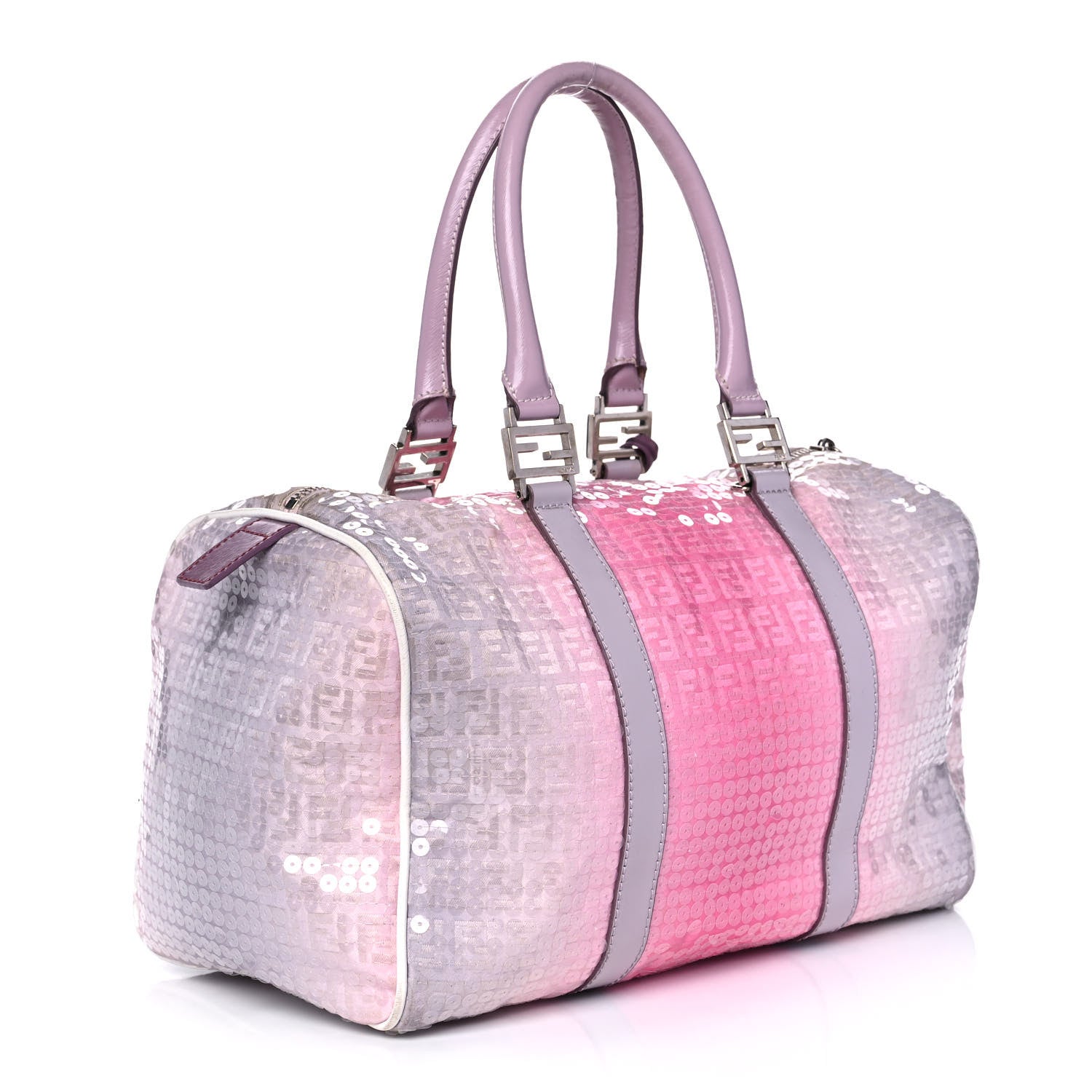 Fendi Sequin Zucchino Boston Pink 3 of 15
