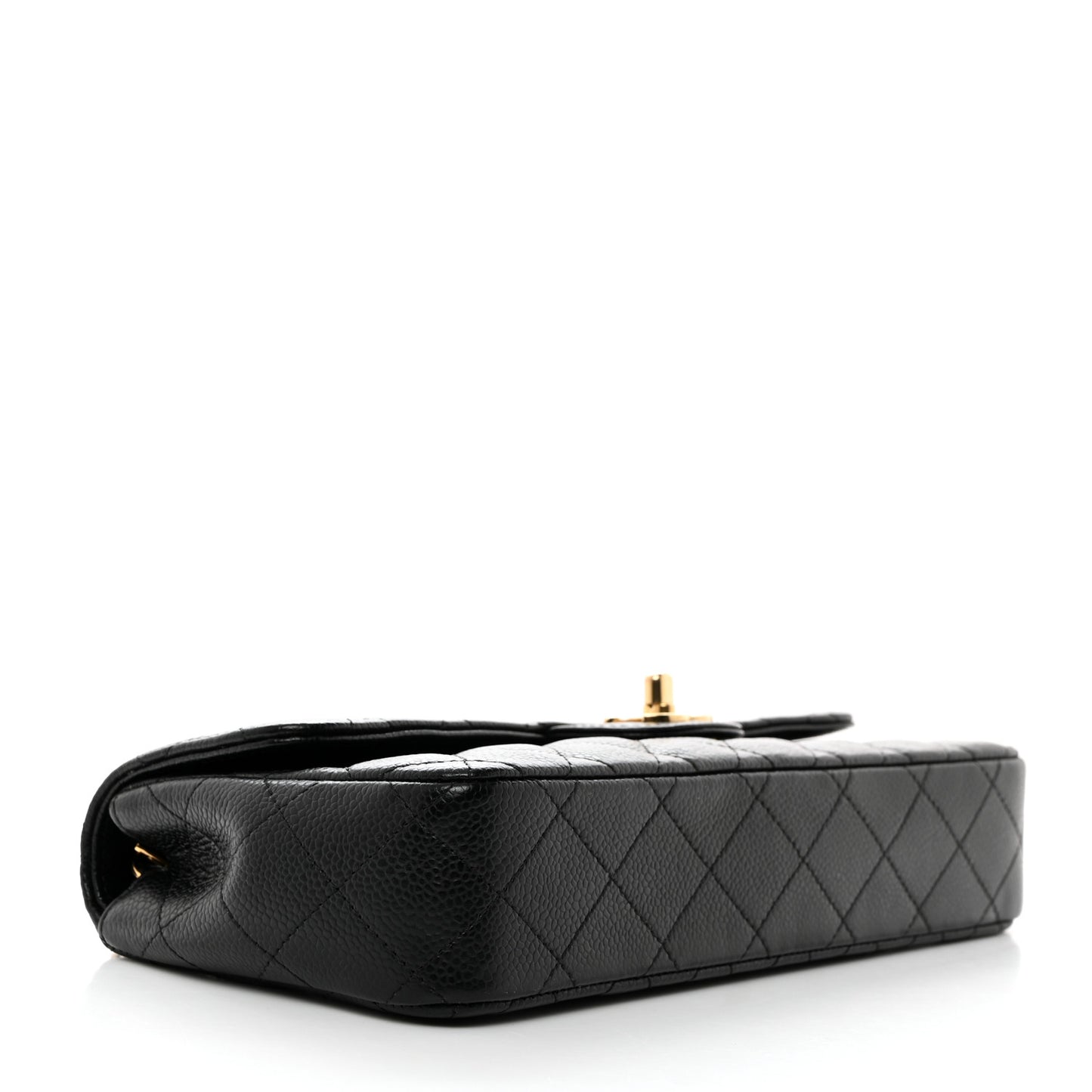 Caviar Quilted East West Flap Black