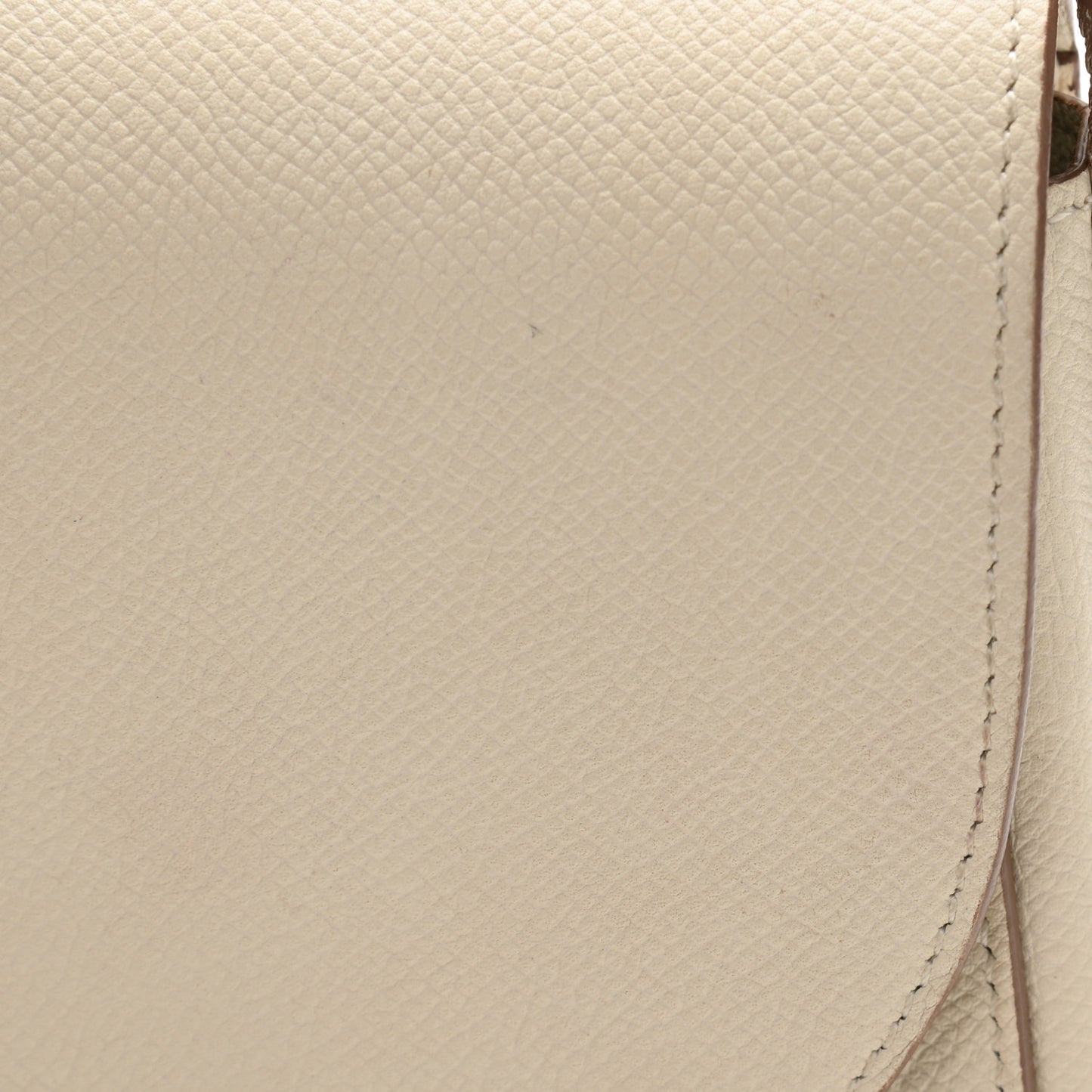 Grained Calfskin Small Trotteur White