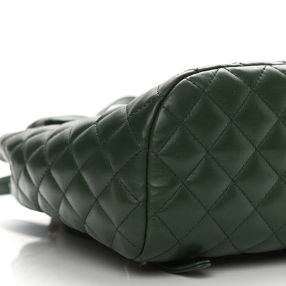 Chanel Lambskin Quilted Small Urban Spirit Backpack Dark Green 8 of 10