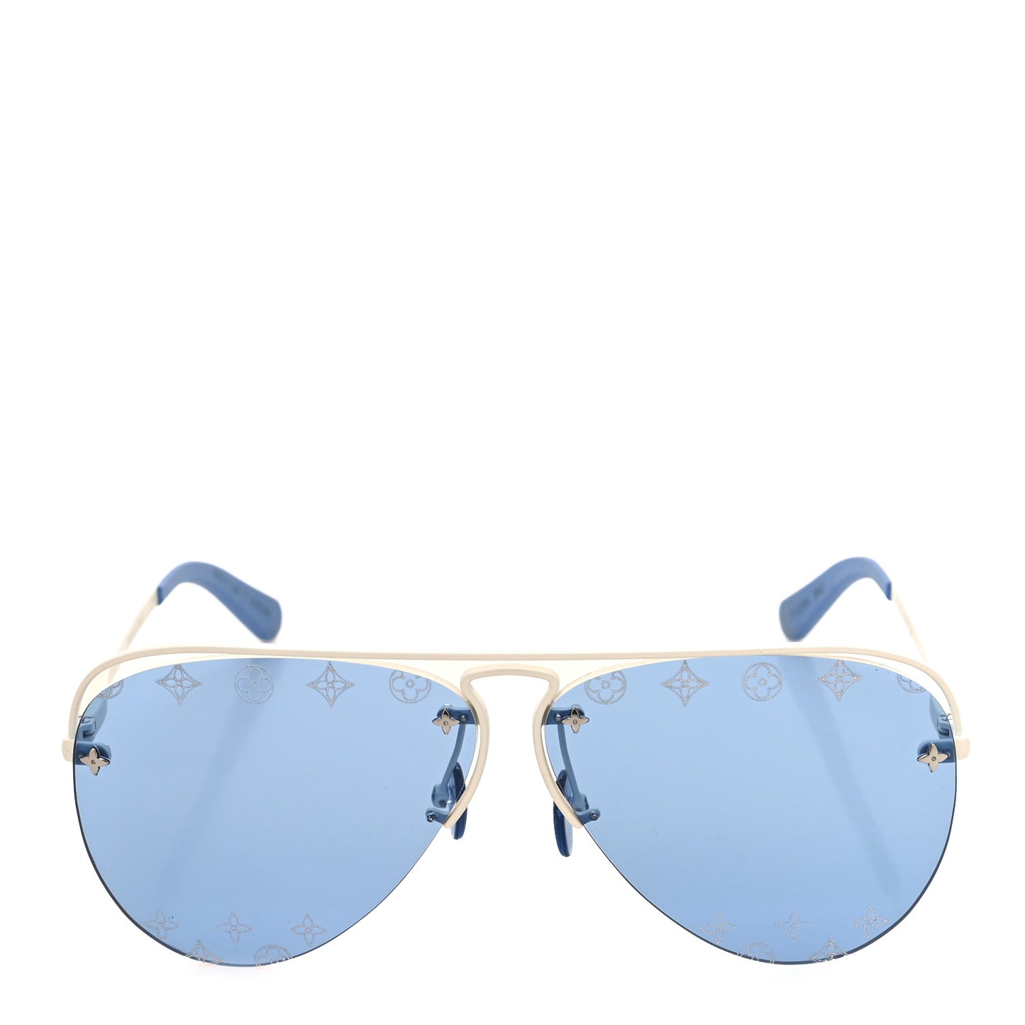 Monogram Grease Mask Sunglasses ZT329W Silver Blue
