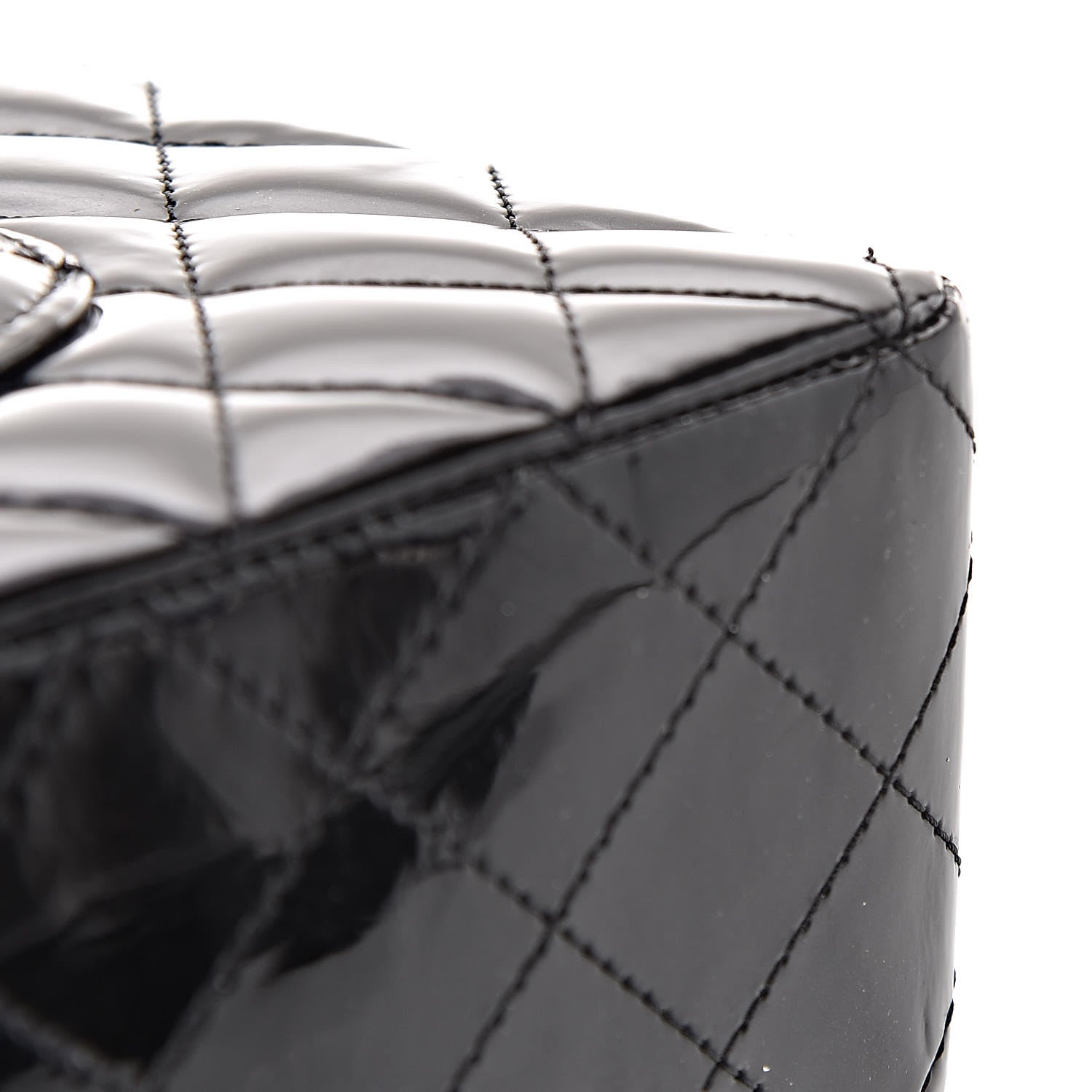 Chanel Patent Quilted Medium Double Flap Black 13 of 17