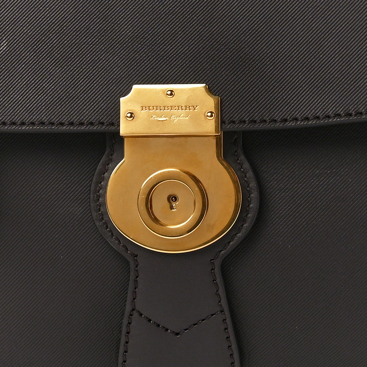 Burberry Trench Calfskin Medium DK88 Top Handle Bag Dark Chocolate 10 of 13