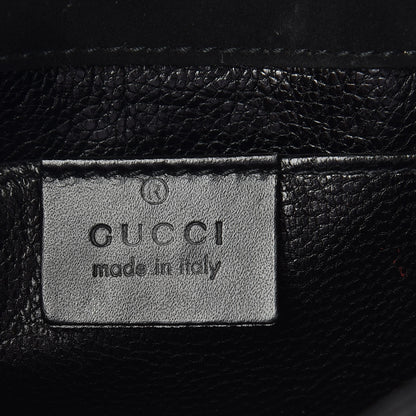 Gucci Suede Studded Horsebit Clutch Bag Black 6 of 17