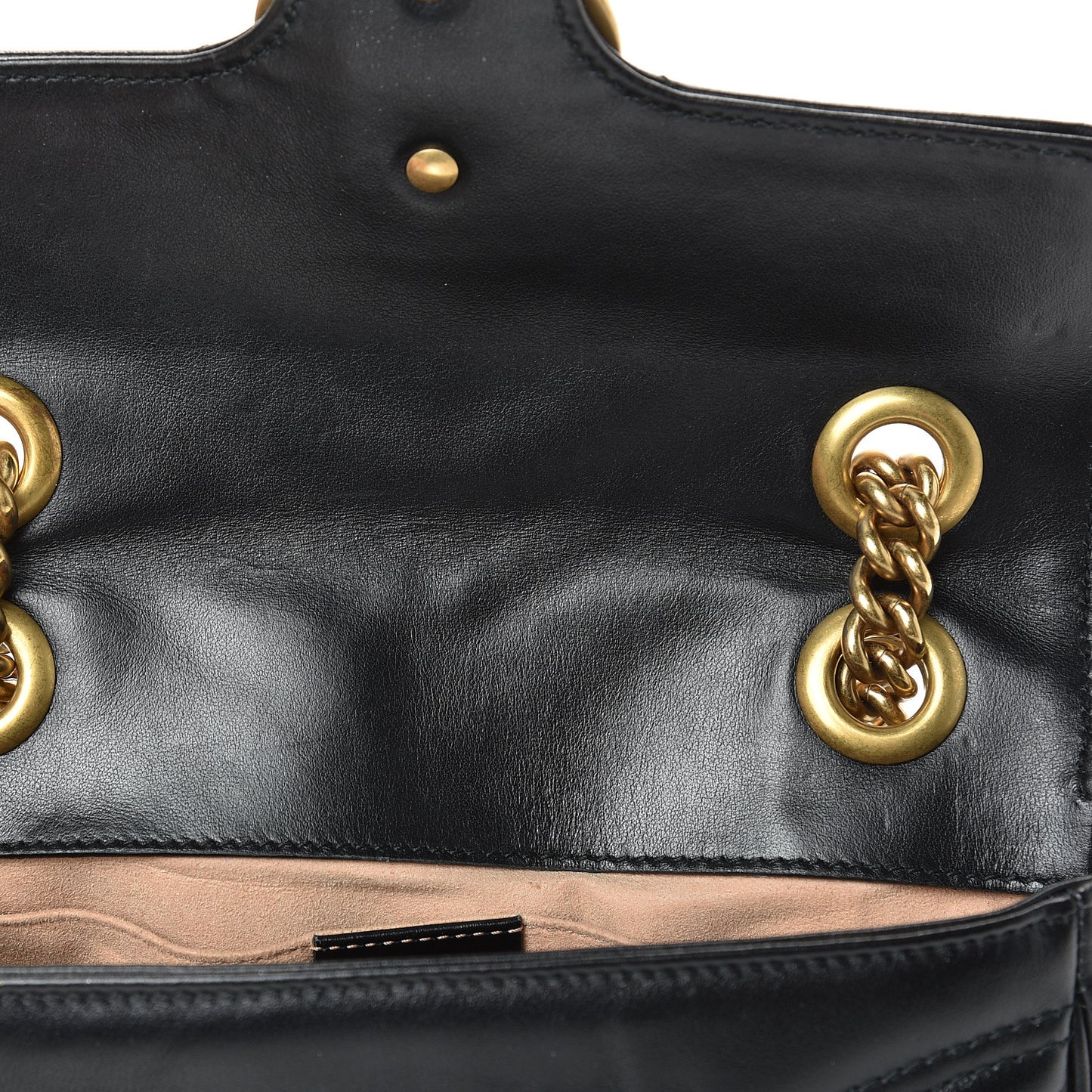 Calfskin Matelasse Mini GG Marmont Shoulder Bag Black