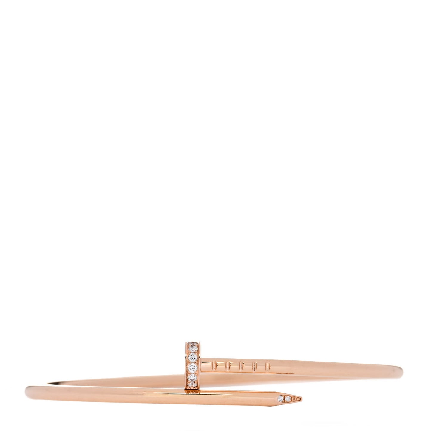 18K Pink Gold Diamond Small Juste Un Clou Bracelet 16