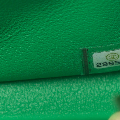 Chanel Lambskin Quilted Mini Square Flap Green 6 of 14
