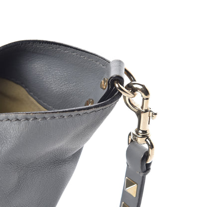 Valentino Garavani Vitello Small Rockstud Tote Grey 21 of 22