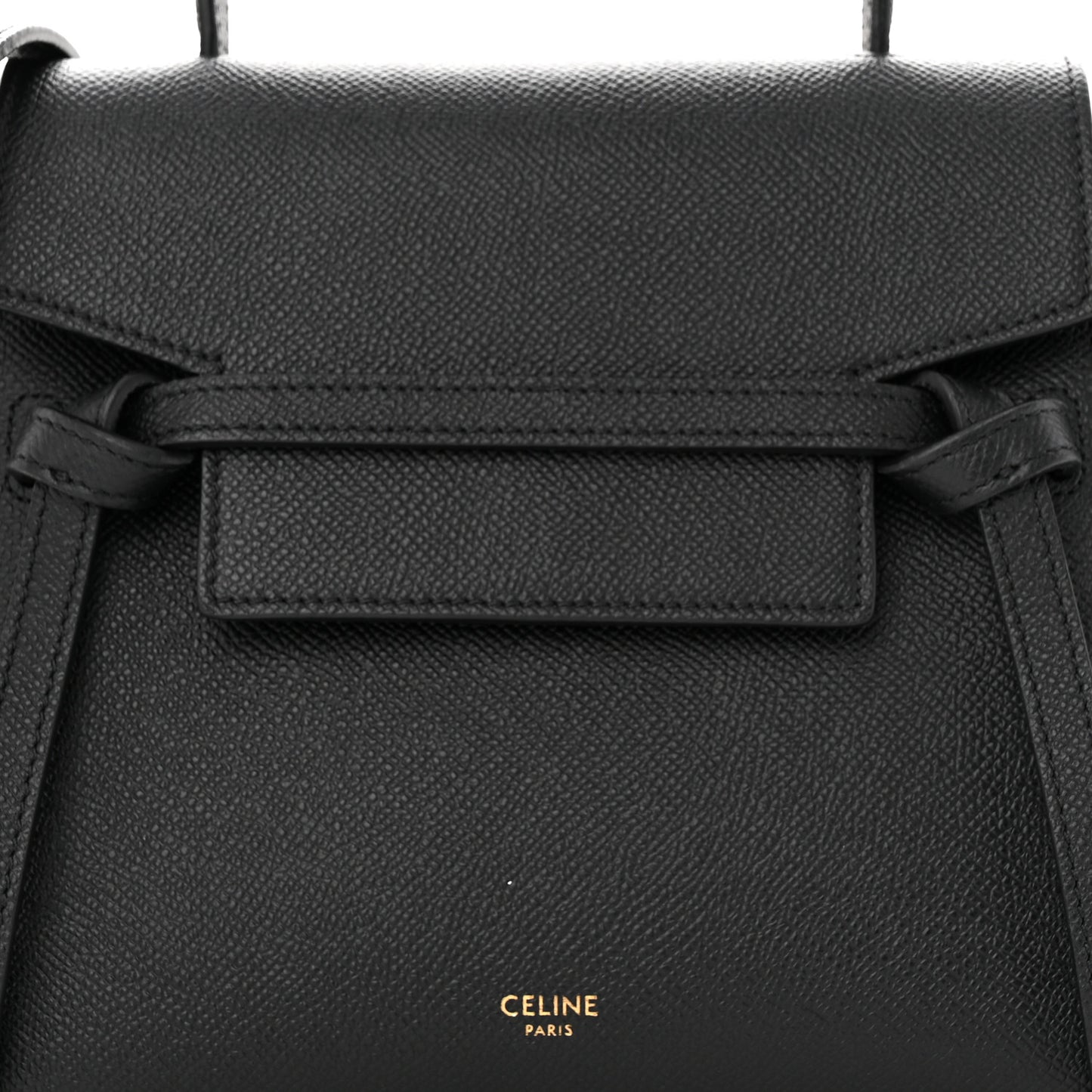 Grained Calfskin Nano Belt Bag Black