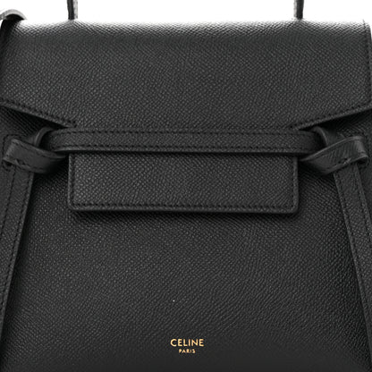 Celine Grained Calfskin Nano Belt Bag Black 8 of 11