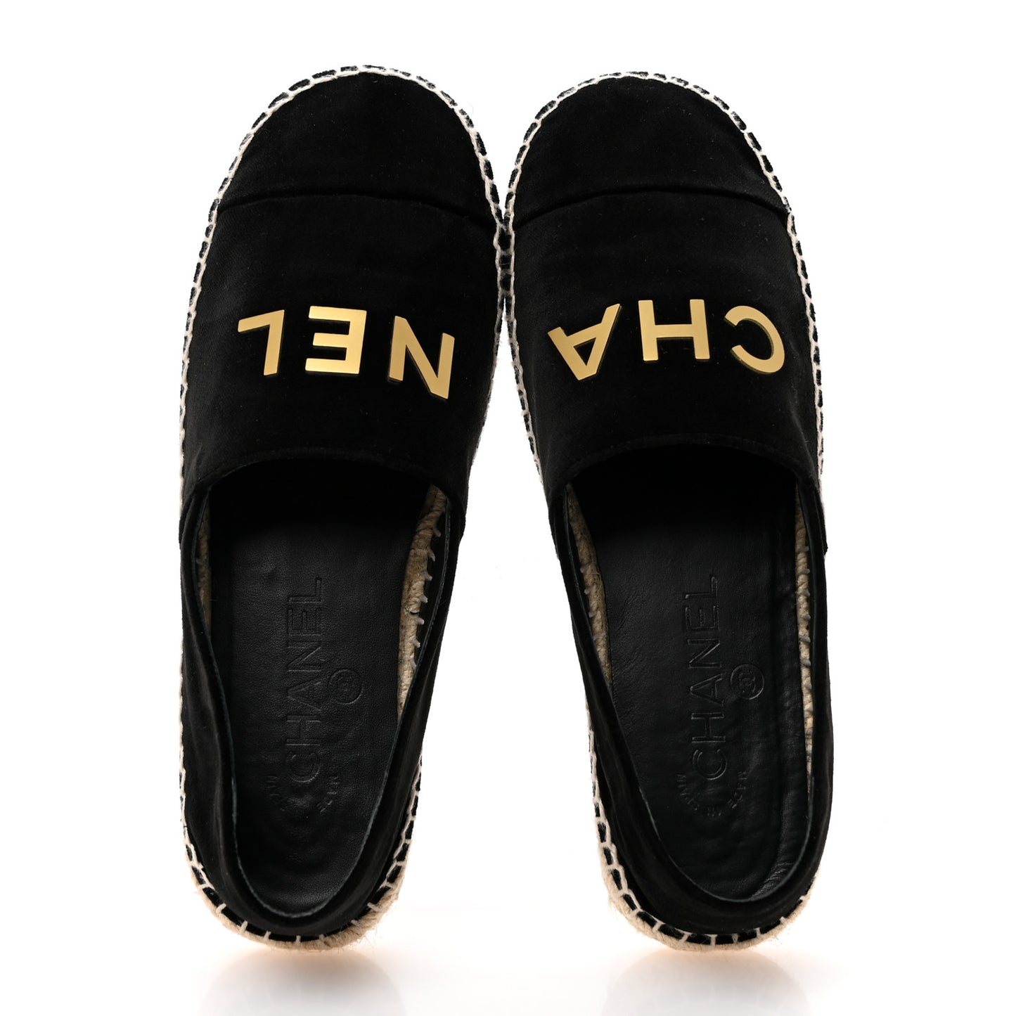Velvet Logo Espadrilles 37 Black