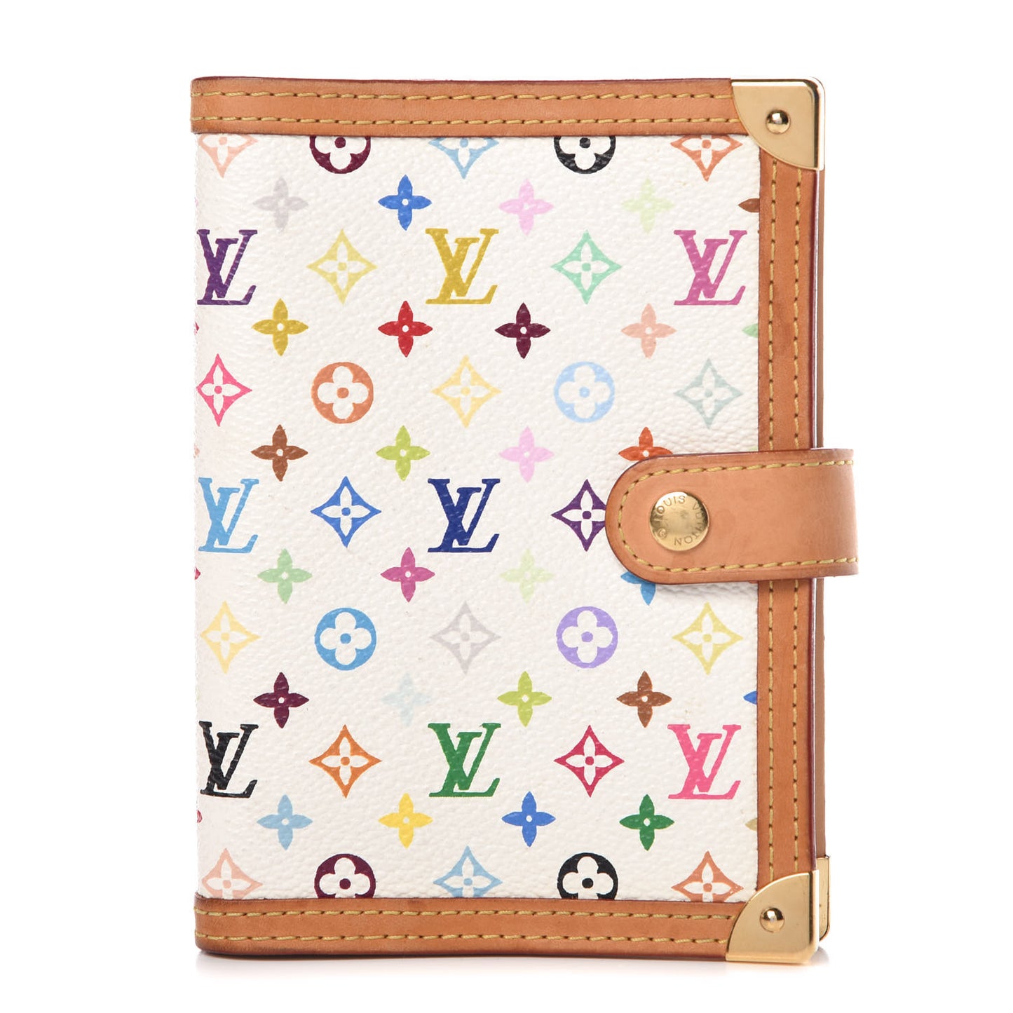 Monogram Multicolor Small Ring Agenda Cover White