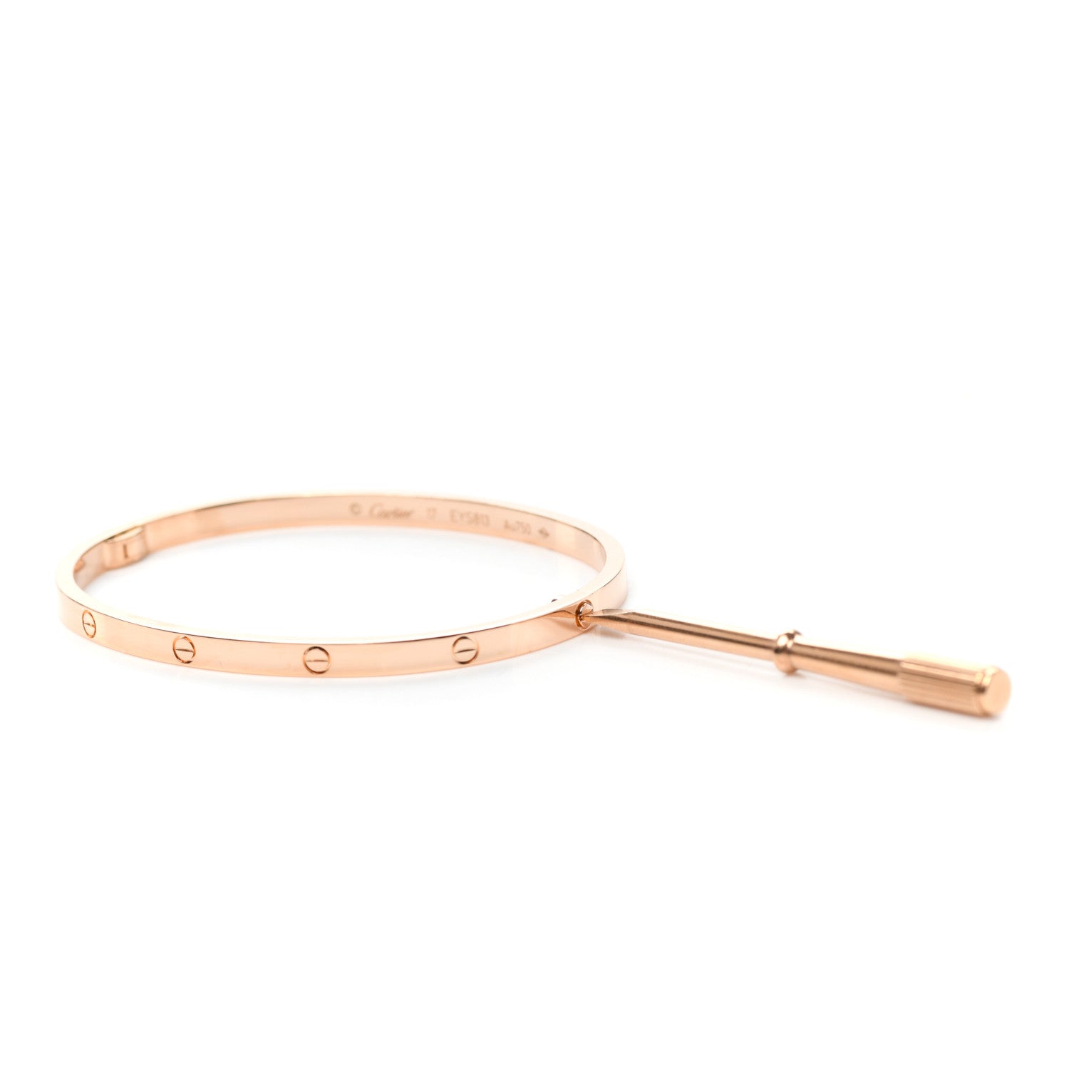 Cartier 18K Pink Gold Small LOVE Bracelet 17 5 of 5