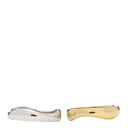 Cartier 18K Yellow White Gold Love Me Band Ring Set of 2 51 5.75 4 of 6