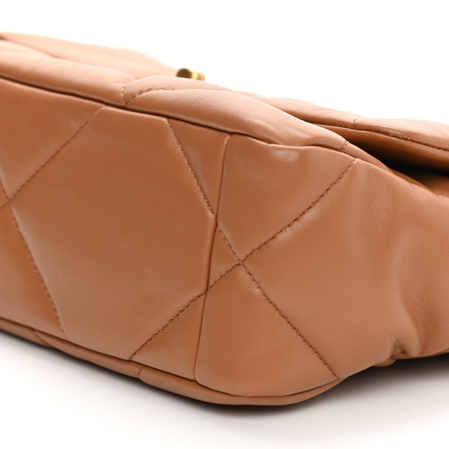 Lambskin Quilted Medium Chanel 19 Flap Brown
