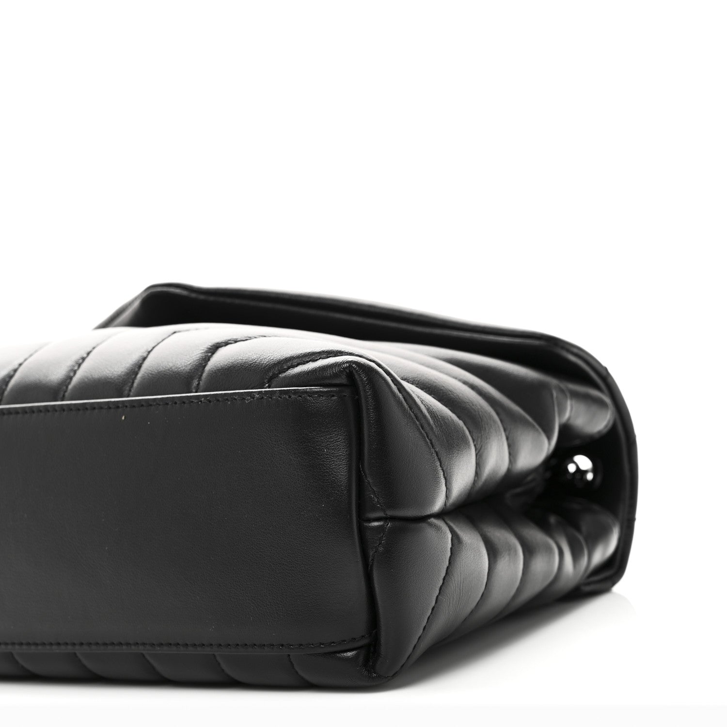 Saint Laurent Calfskin Y Quilted Monogram Monochrome Small Loulou Chain Satchel Black 10 of 10