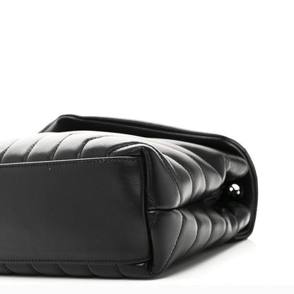 Saint Laurent Calfskin Y Quilted Monogram Monochrome Small Loulou Chain Satchel Black 10 of 10