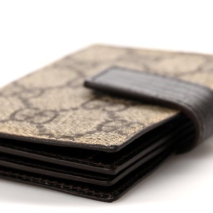 Gucci Monogram GG Plus Avel Card Holder Wallet Beige Ebony Cocoa 8 of 9