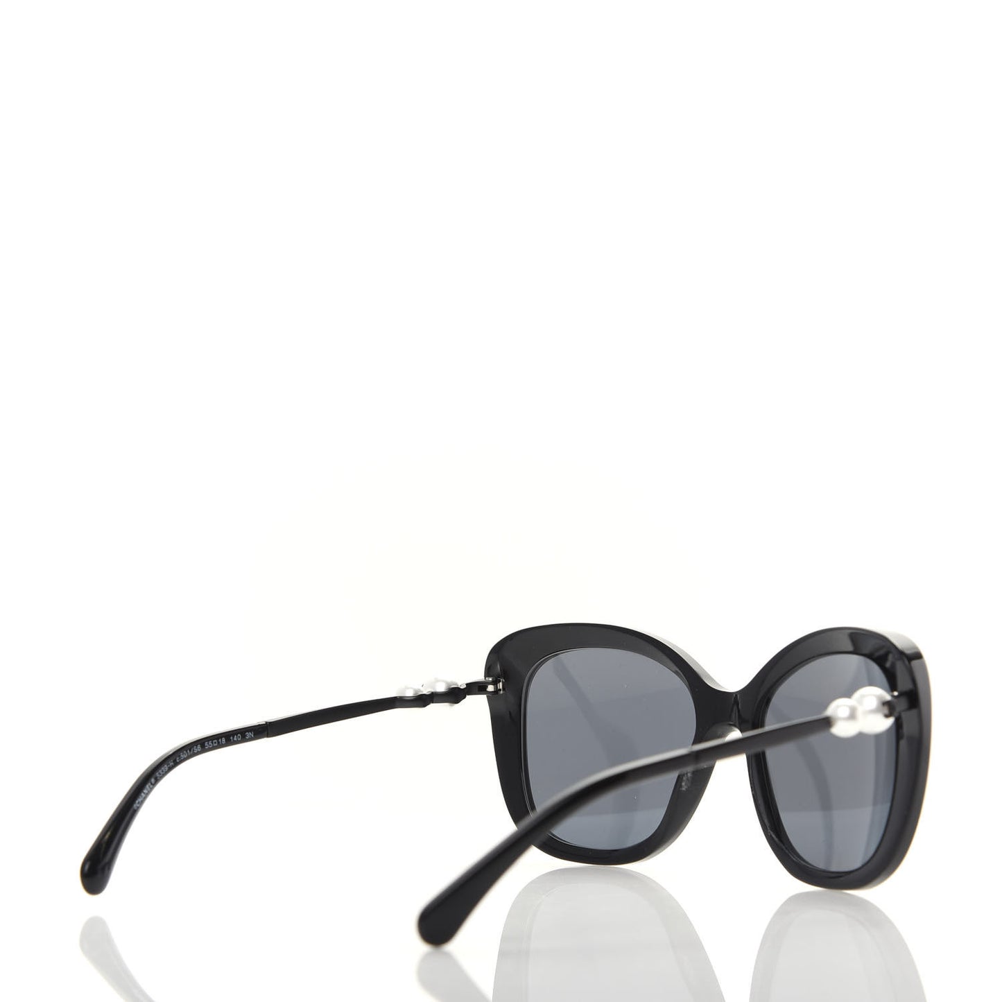 Acetate Butterfly Winter Pearl Sunglasses 5339-H Black