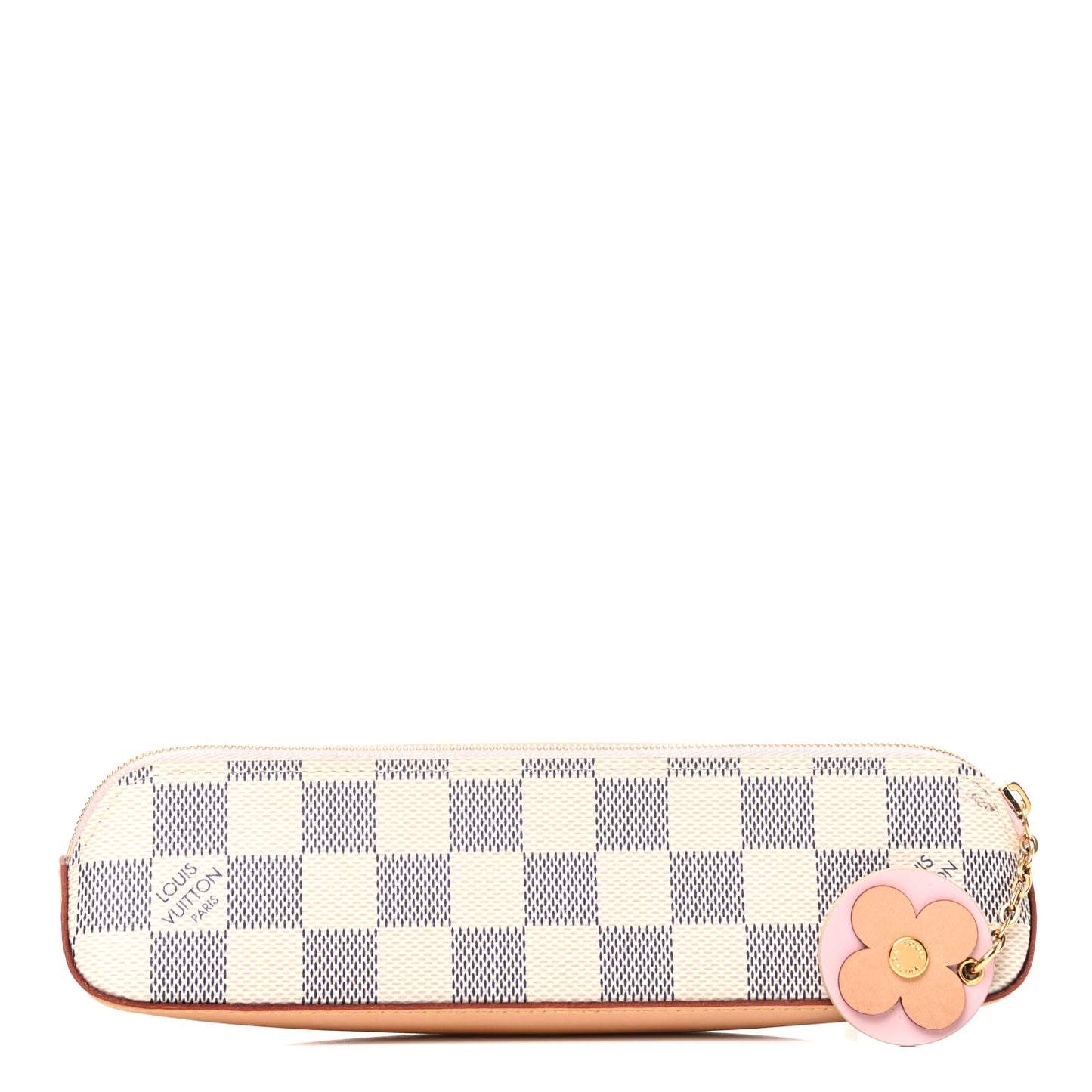 Damier Azur Elizabeth Pencil Pouch Rose Ballerine