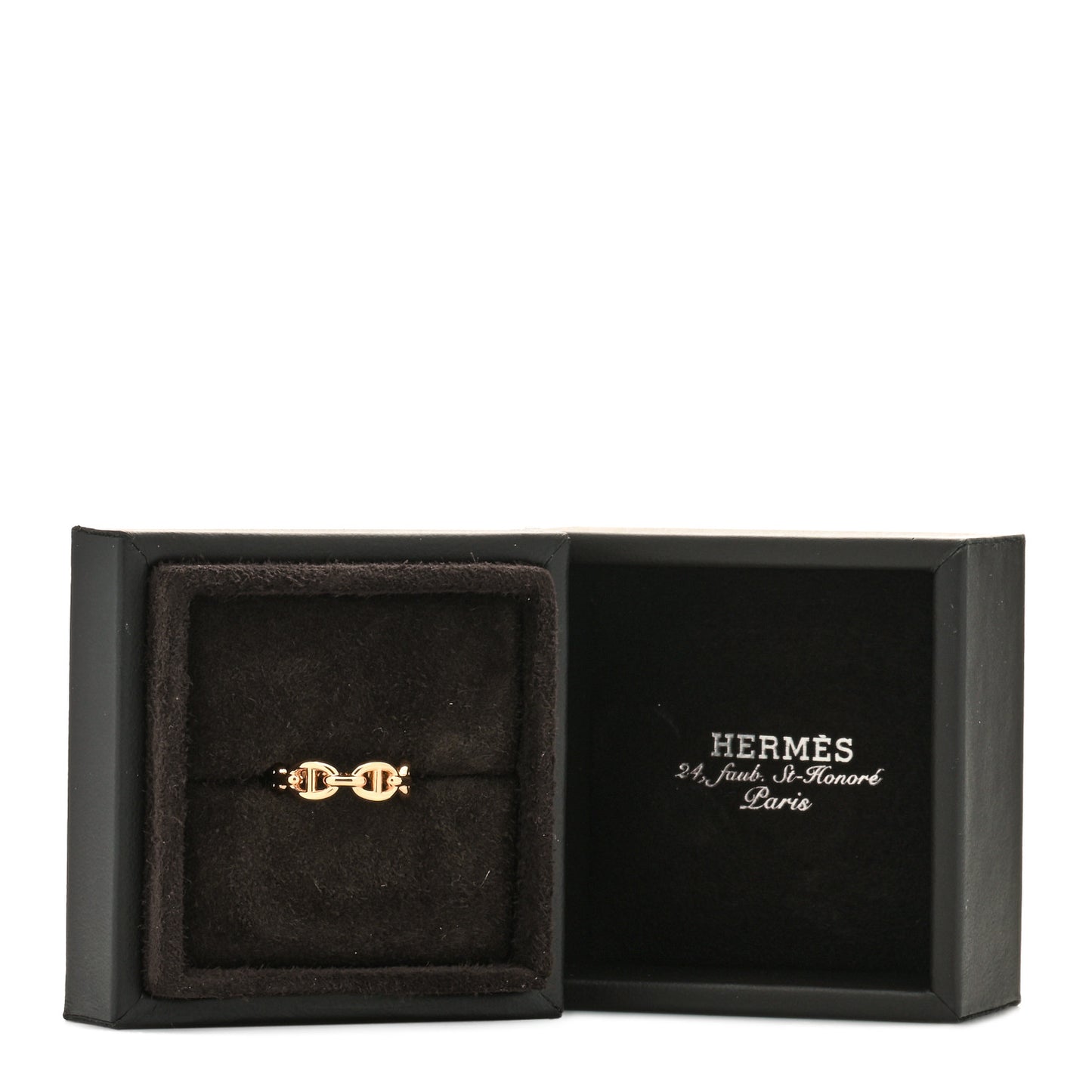 18K Rose Gold PM Chaine D'Ancre Enchainee Ring 51 5.75