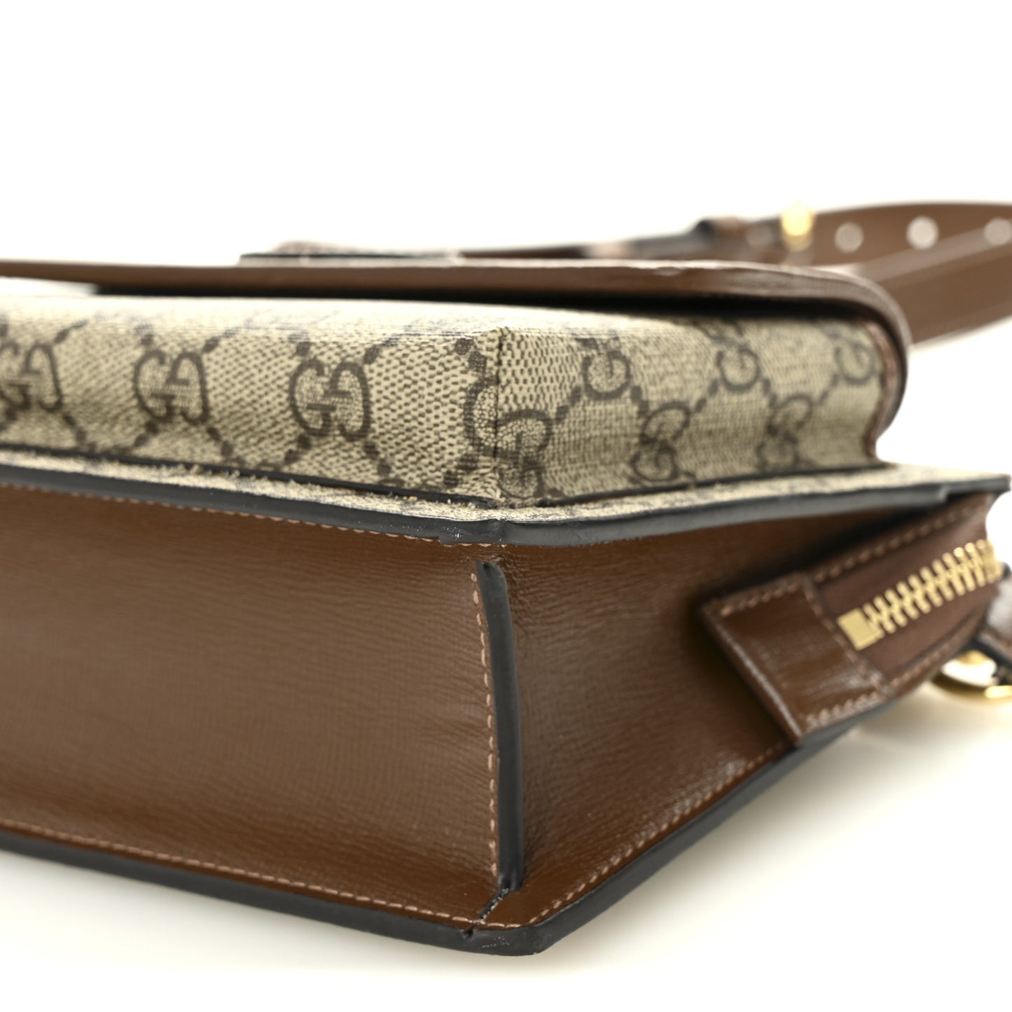 GG Supreme Monogram Canvas Interlocking G Belt Bag Beige Ebony