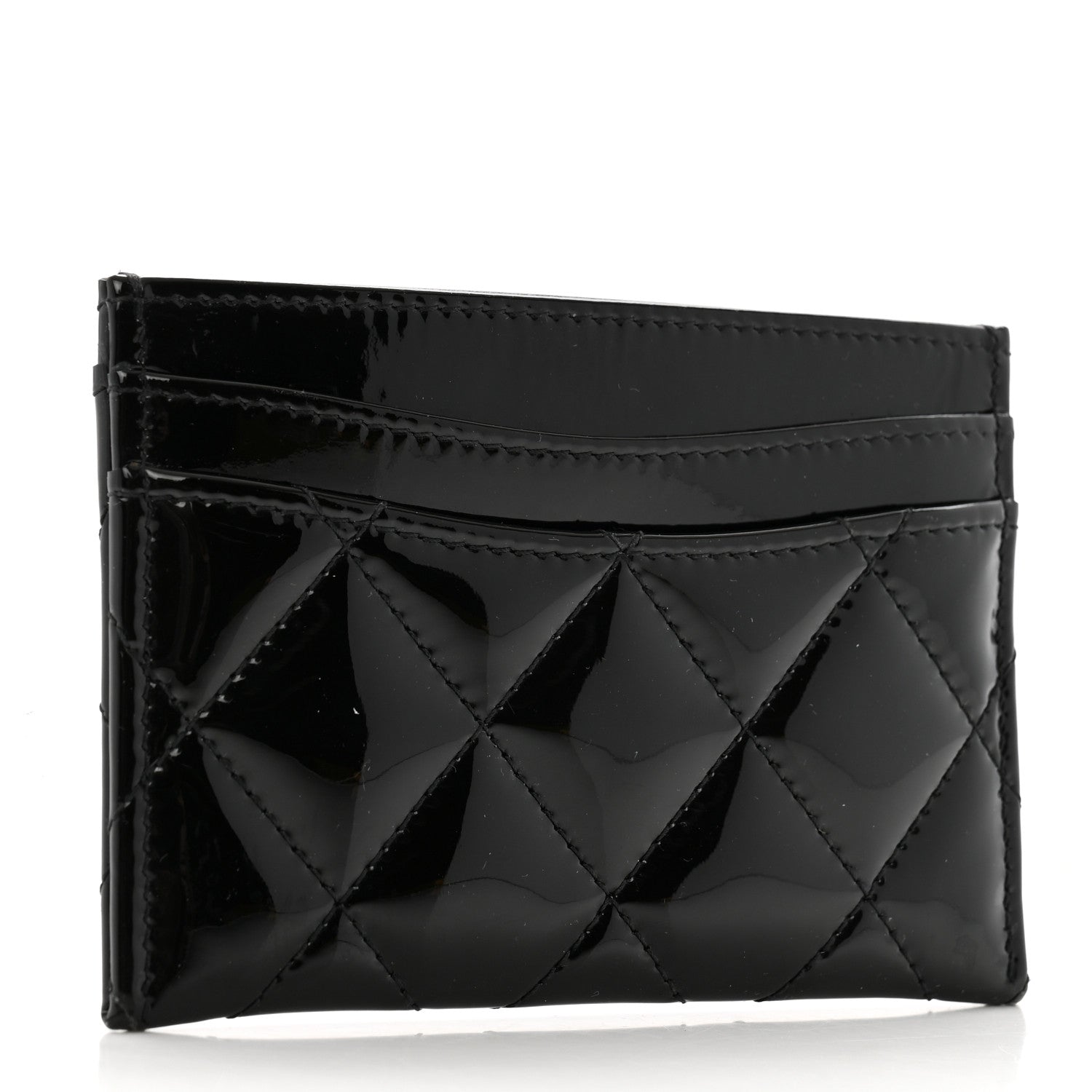 Chanel Patent Calfskin Quilted Card Holder So Black 3 of 8