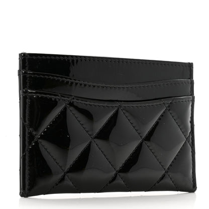 Chanel Patent Calfskin Quilted Card Holder So Black 3 of 8