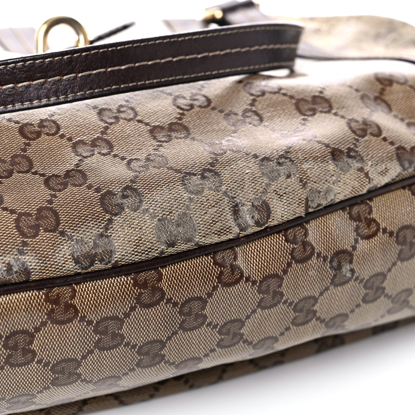 Crystal Monogram Duchessa Flap Shoulder Bag Dark Brown