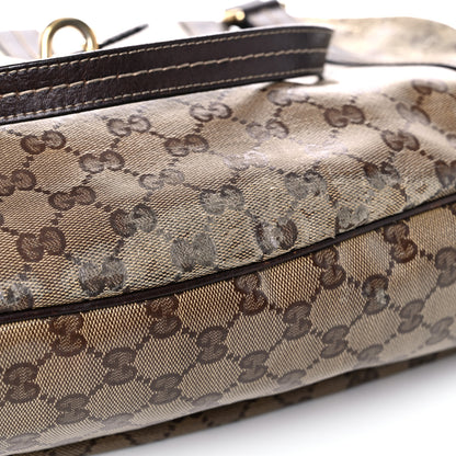 Gucci Crystal Monogram Duchessa Flap Shoulder Bag Dark Brown 16 of 29