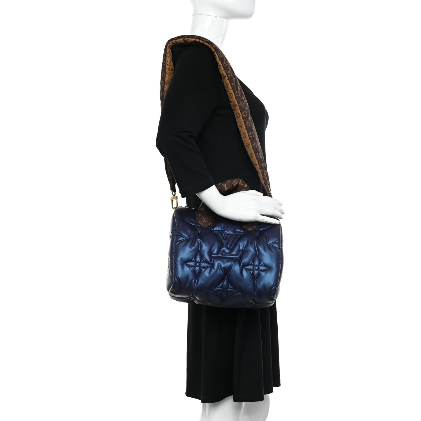 Econyl Mini Monogram Pillow Speedy Bandouliere 25 Navy