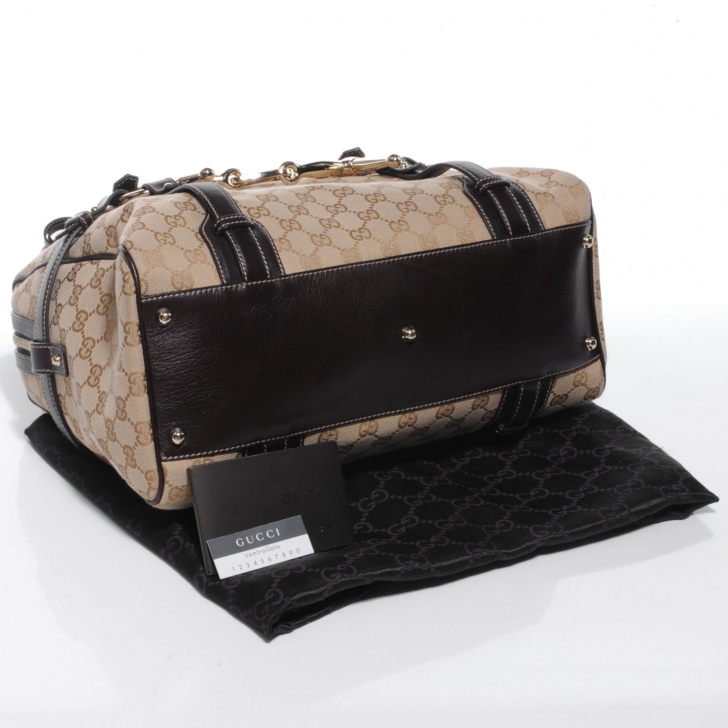 Gucci Monogram 85th Anniversary Medium Boston Brown 4 of 8