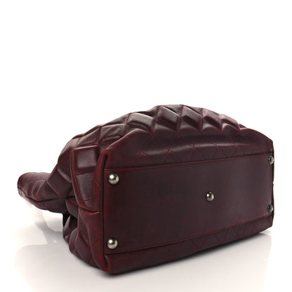 Chanel Calfskin Small Sloane Square Tote Burgundy 4 of 11