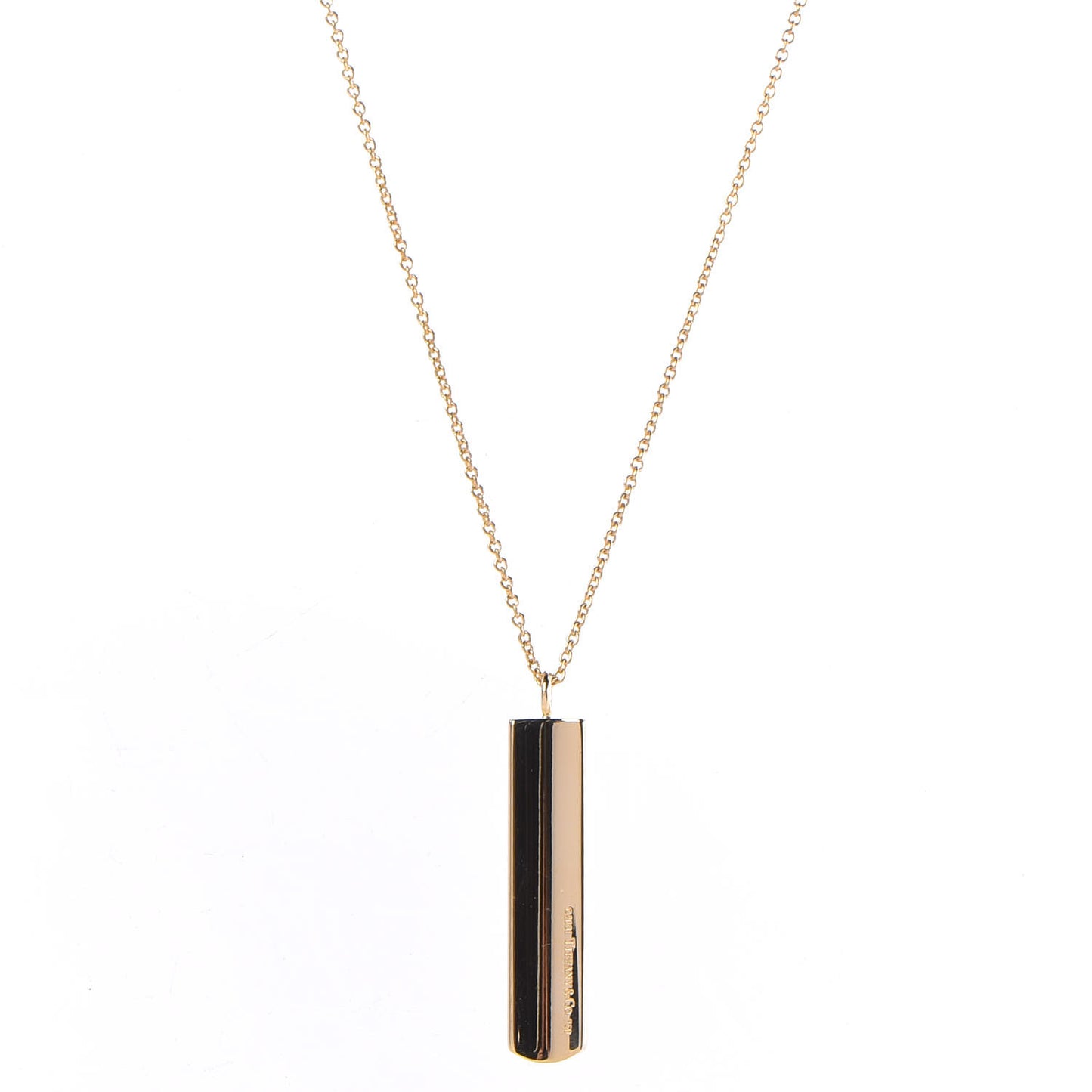 18K Yellow Gold 1837 Bar Pendant Necklace