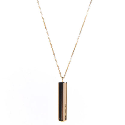 Tiffany 18K Yellow Gold 1837 Bar Pendant Necklace 1 of 7