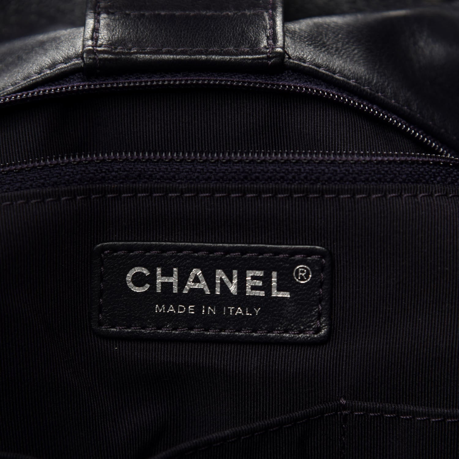 Chanel Lambskin Quilted Large Drawstring Shoulder Bag Purple 8 of 10
