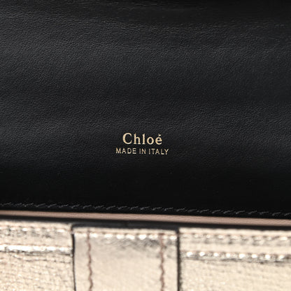 Chloe Metallic Textured Calfskin Aby Convertible Chain Shoulder Bag Gold 6 of 11