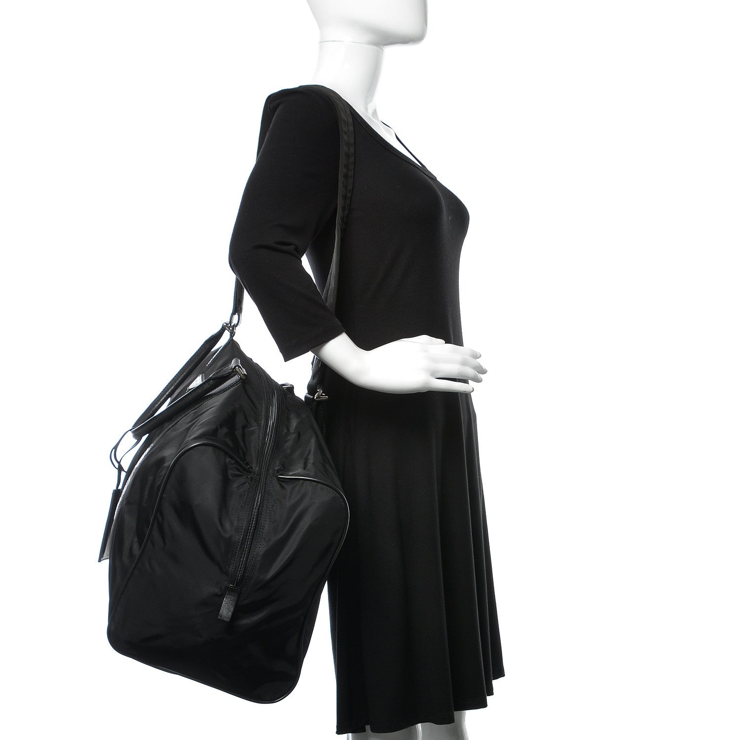 Prada Nylon Viaggio Duffle Black 2 of 9