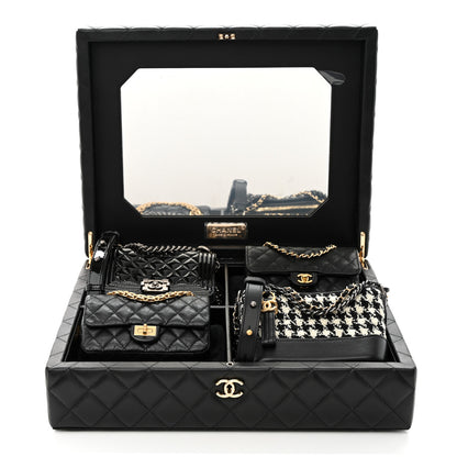 Chanel Lambskin Calfskin Tweed Success Story Set of 4 Minis Bags Black 2 of 46