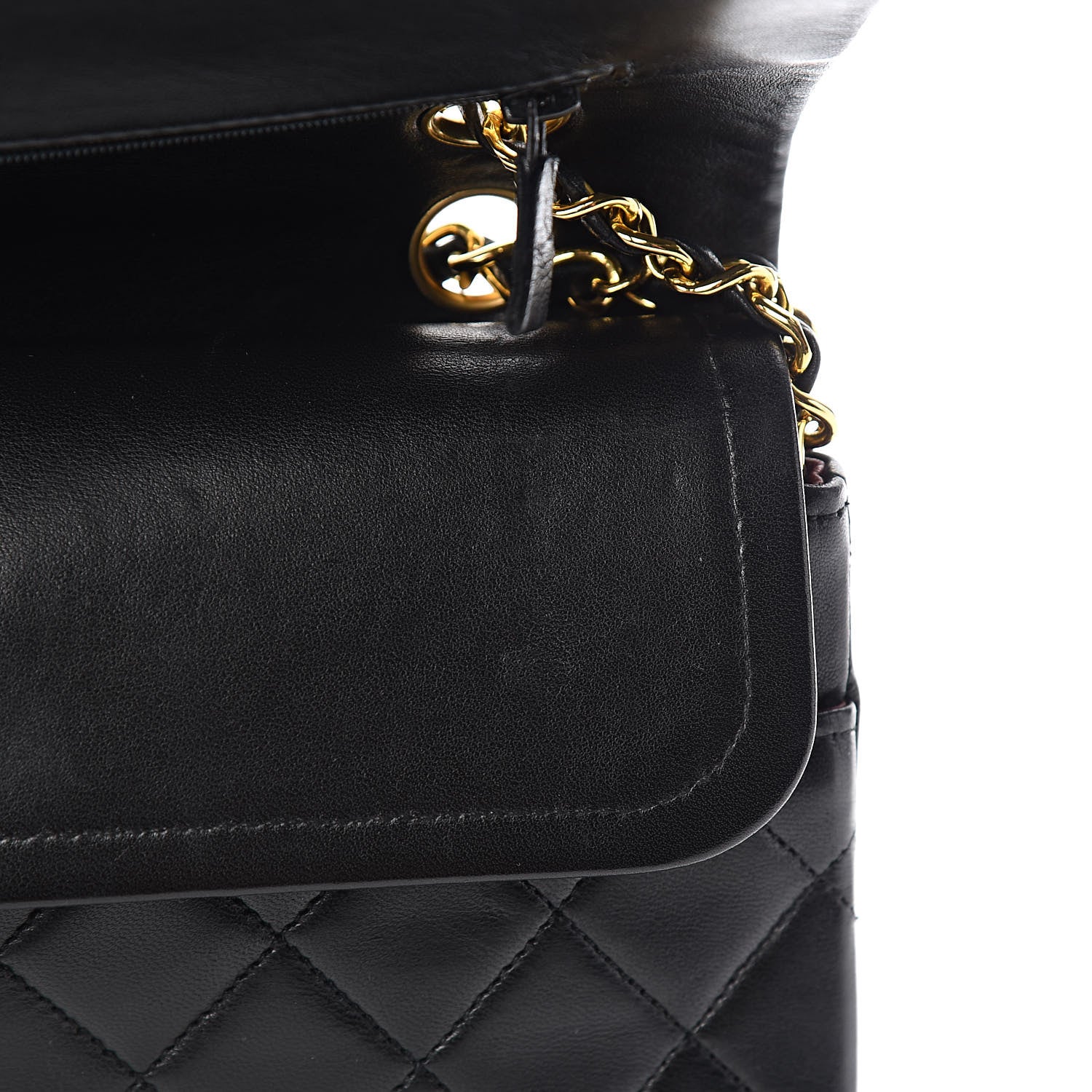 Chanel Lambskin Quilted Medium Double Flap Black 10 of 13