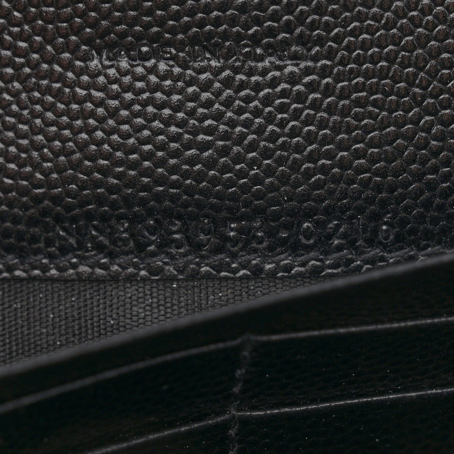 Saint Laurent Grain De Poudre Matelasse Chevron Monogram Envelope Chain Wallet Black 8 of 13