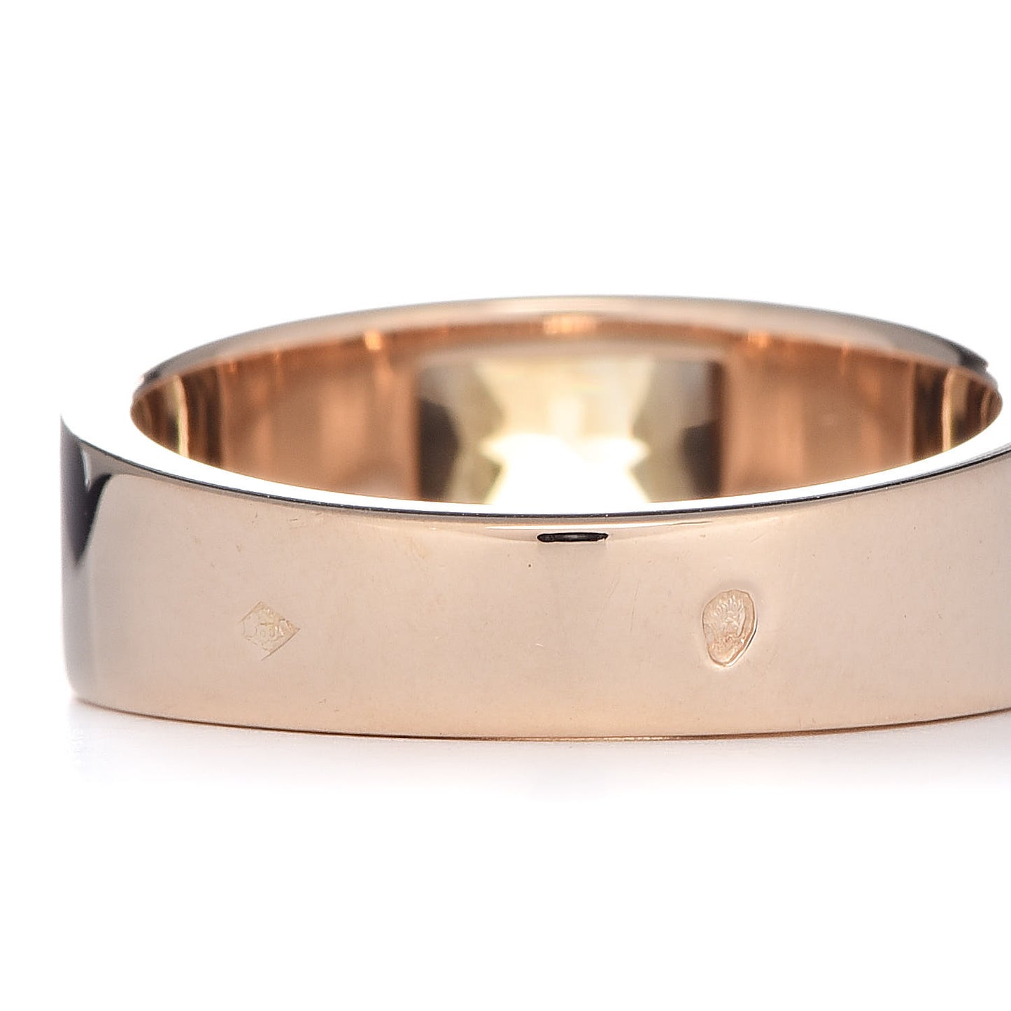 18K Yellow Gold Citrine Tank Ring 54 7