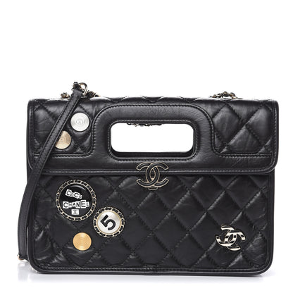 Chanel Aged Calfskin Charms Flap Bag Black 1 of 10