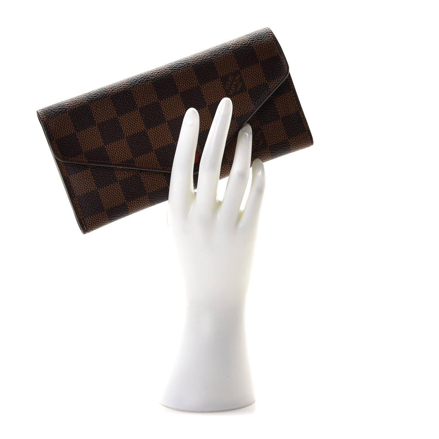 Damier Ebene Josephine Wallet Red