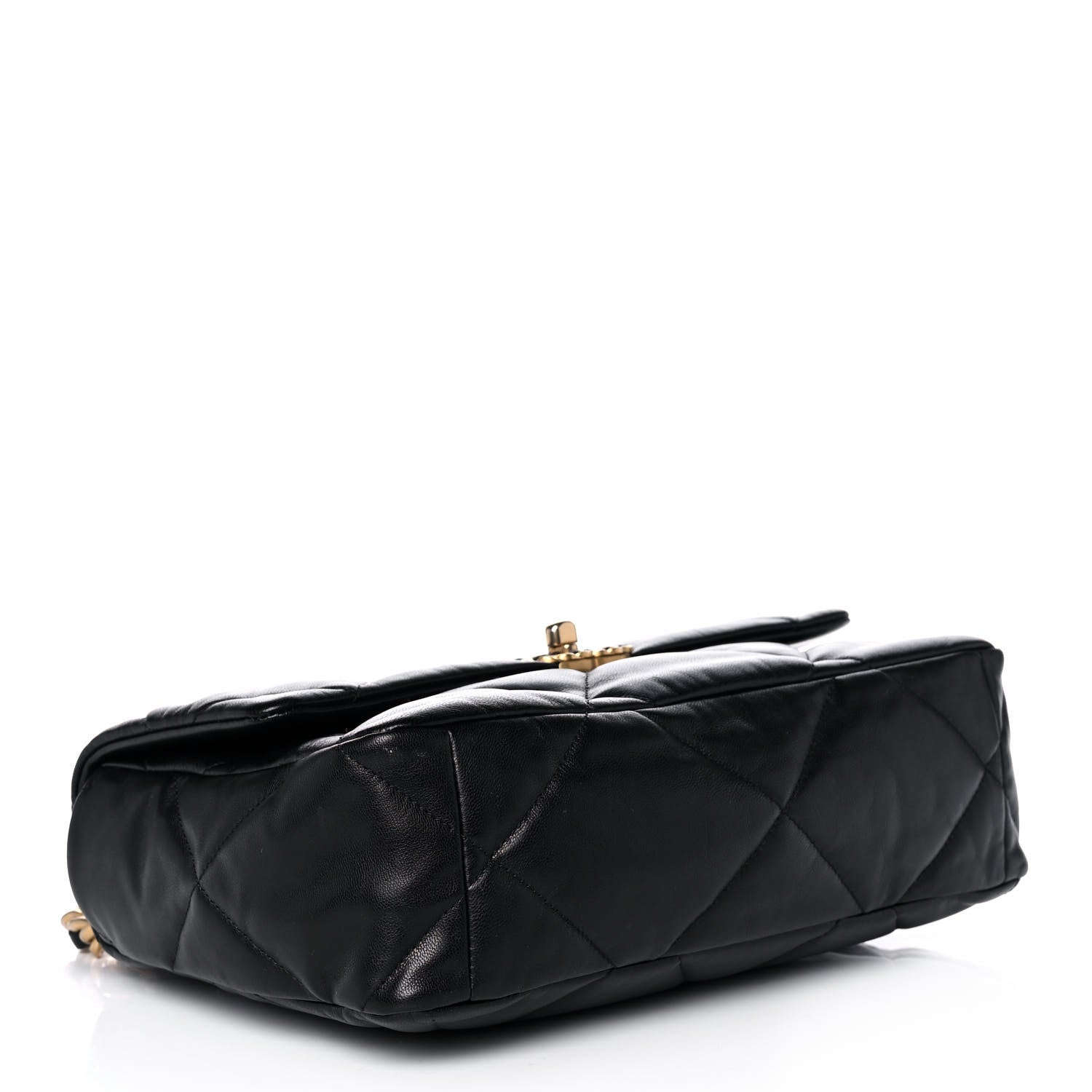 Chanel Goatskin Quilted Large Chanel 19 Flap Black 4 of 12