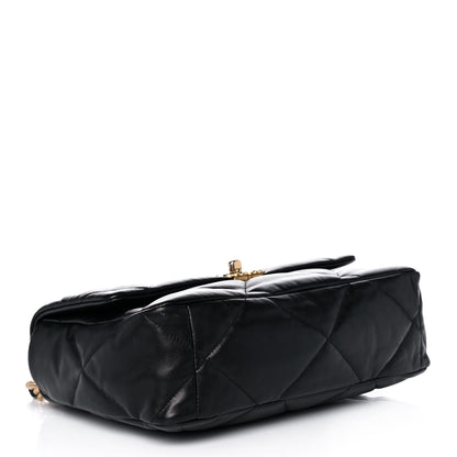 Chanel Goatskin Quilted Large Chanel 19 Flap Black 4 of 12